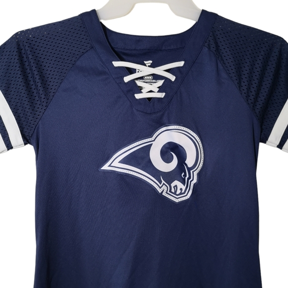 Fanatics  NFL Los Angeles Rams Women’s  Jersey  Graphic Logo  Blue  Size M - Picture 5 of 10